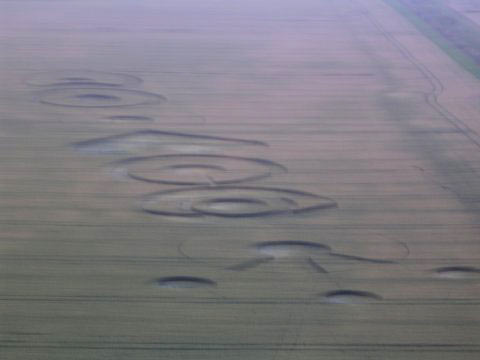 Pewsey White Horse (3), Wiltshire crop circle, aerial photo 11