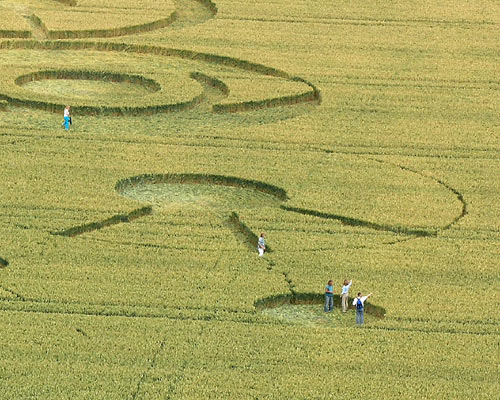 Pewsey White Horse (3), Wiltshire crop circle, aerial photo 9
