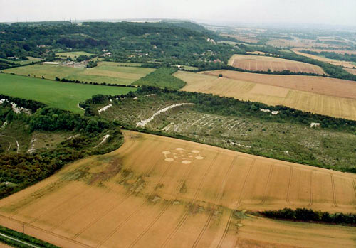 The Pilgrim's Way, Kent crop circle, aerial photo 2