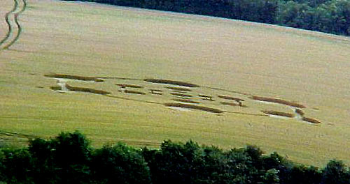 The Pilgrim's Way, Kent crop circle, aerial photo 5