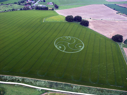The Ridgeway, Wiltshire crop circle, aerial photo 3