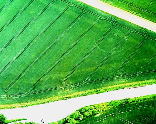 Ringmer, Sussex crop circle, aerial photo 2