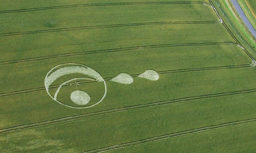 South Field, Wiltshire crop circle, aerial photo 3