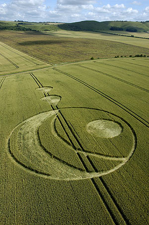 South Field, Wiltshire crop circle, aerial photo 2
