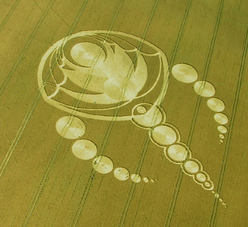 Tan Hill, Wiltshire crop circle, aerial photo 4