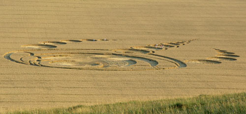 Tan Hill, Wiltshire crop circle, aerial photo 12