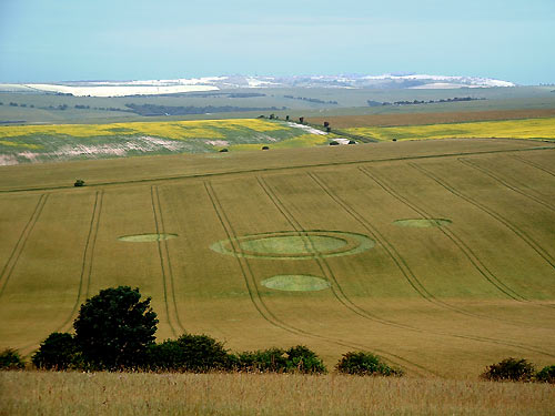 Tegdown Hill, Sussex crop circle, aerial photo 2