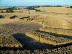 West Kennett Longbarrow, Wiltshire crop circle, aerial photo 7