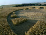 West Kennett Longbarrow, Wiltshire crop circle, aerial photo 8