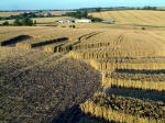 West Kennett Longbarrow, Wiltshire crop circle, aerial photo 9