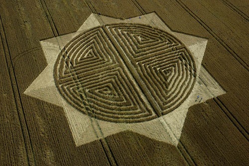 West Kennett (2), Wiltshire crop circle, aerial photo 4