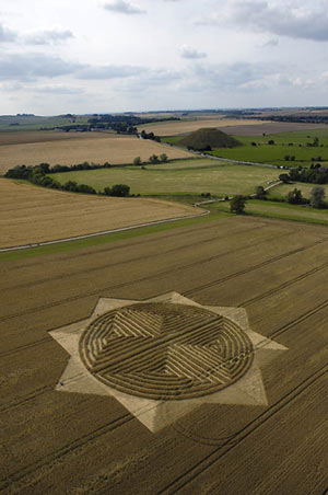 West Kennett (2), Wiltshire crop circle, aerial photo 5