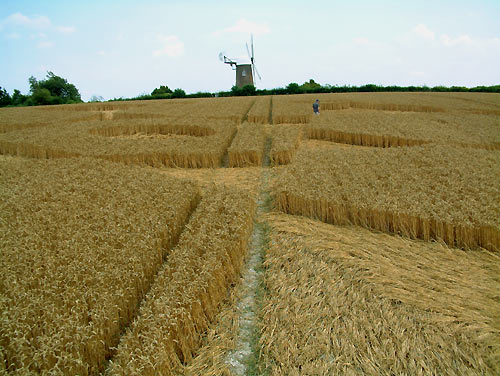 Wilton Windmill, Wiltshire crop circle, aerial photo 9