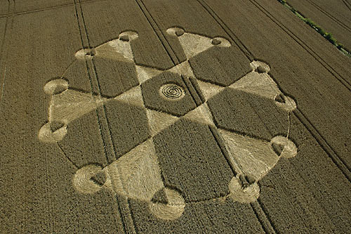 Wilton Windmill, Wiltshire crop circle, aerial photo 7