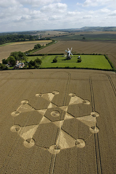 Wilton Windmill, Wiltshire crop circle, aerial photo 8