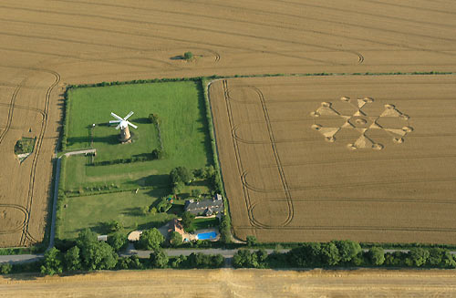 Wilton Windmill, Wiltshire crop circle, aerial photo 3