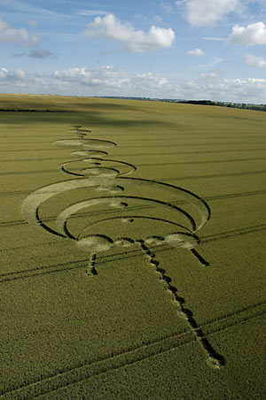 Windmill Hill, Wiltshire crop circle, aerial photo 4