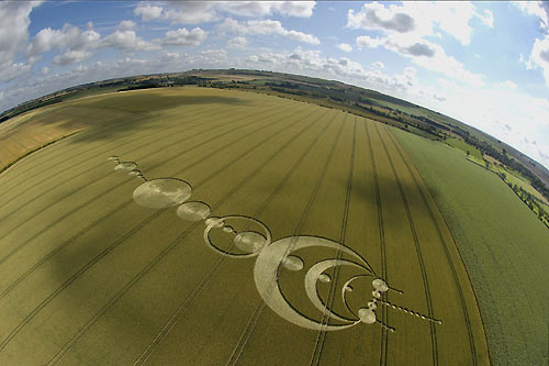 Windmill Hill, Wiltshire crop circle, aerial photo 7