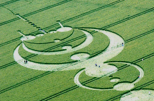 Windmill Hill, Wiltshire crop circle, aerial photo 2
