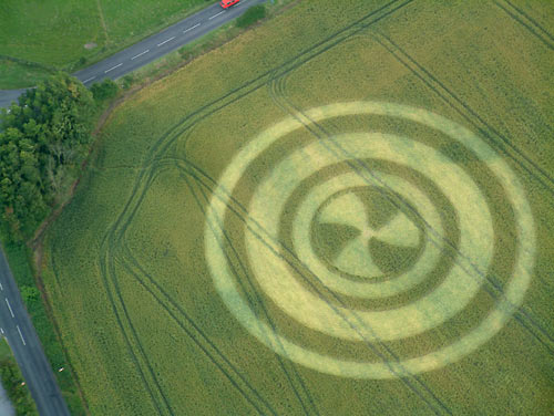Wood Bridge, Wiltshire crop circle, aerial photo 3
