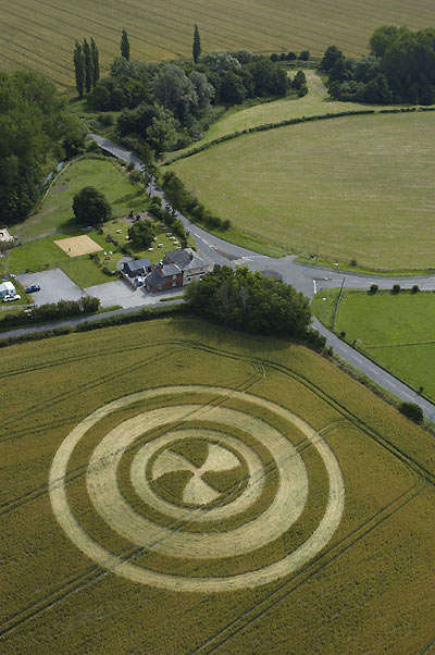 Wood Bridge, Wiltshire crop circle, aerial photo 2