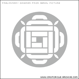 Boreham Down, wiltshire crop circle, aerial photo 11