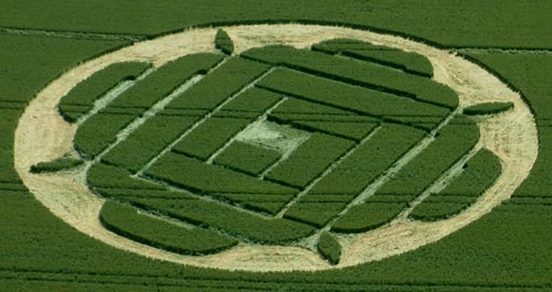 Boreham Down, wiltshire crop circle, aerial photo 13