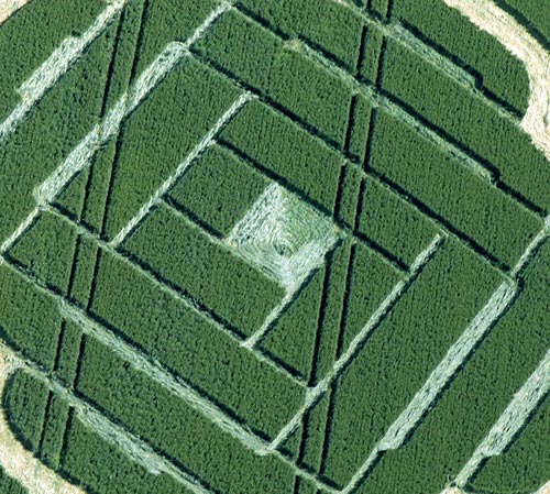 Boreham Down, wiltshire crop circle, aerial photo 4