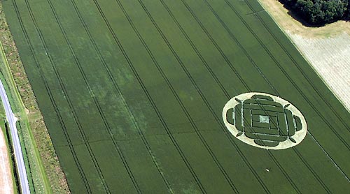Boreham Down, wiltshire crop circle, aerial photo 2