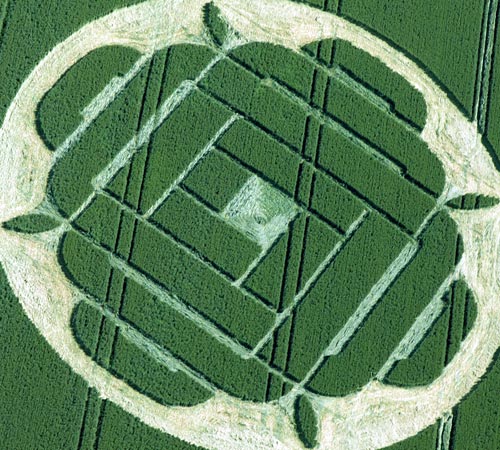 Boreham Down, wiltshire crop circle, aerial photo 3