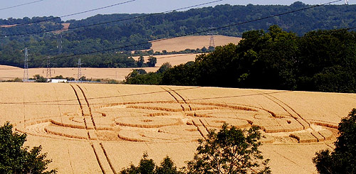 Boxley, Kent crop circle, aerial photo 3