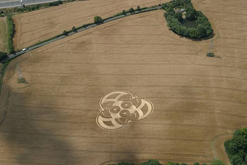 Boxley, Kent crop circle, aerial photo 22