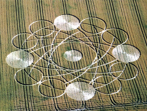 Garsington, Oxfordshire crop circle, aerial photo 2