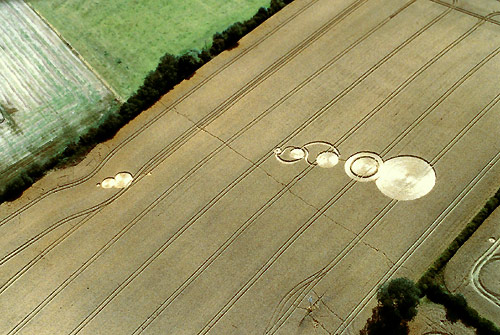 Garsington, Oxfordshire crop circle, aerial photo 7