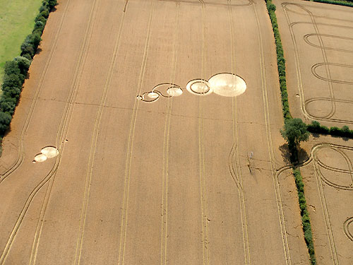Garsington, Oxfordshire crop circle, aerial photo 14