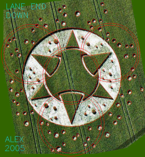 Crop Circle atLane End Down, Hampshire crop circle, aerial photo 18