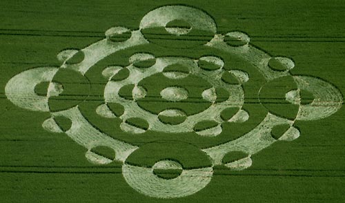 Lurkley Hill, Wiltshire crop circle, aerial photo 17
