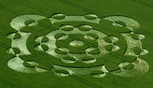 Lurkley Hill, Wiltshire crop circle, aerial photo 18