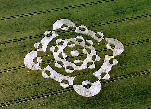 Lurkley Hill, Wiltshire crop circle, aerial photo 16