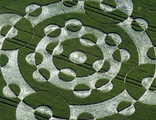 Lurkley Hill, Wiltshire crop circle, aerial photo 2