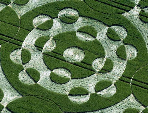 Lurkley Hill, Wiltshire crop circle, aerial photo 3