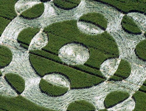 Lurkley Hill, Wiltshire crop circle, aerial photo 4