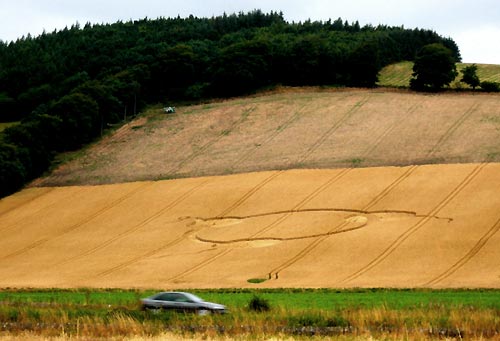 Luthrie, Scotland crop circle from the air
