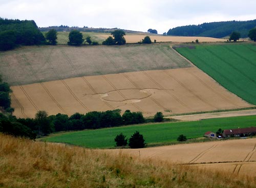Luthrie, Scotland crop circle, aerial photo 3