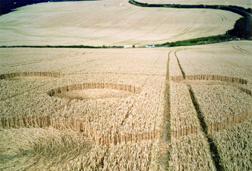 Meopham Station, Kent crop circle, aerial photo 3
