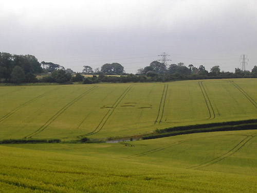 Meopham Station, Kent crop circle, aerial photo 5