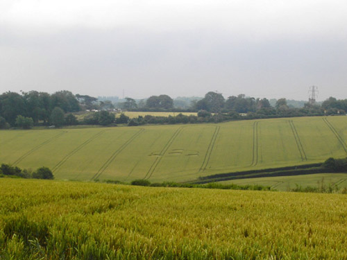 Meopham Station, Kent crop circle, aerial photo 6
