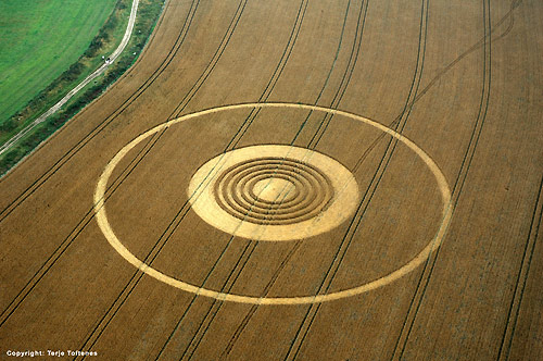 Avebury Stone Avenue, Wiltshire crop circle, aerial photo 21