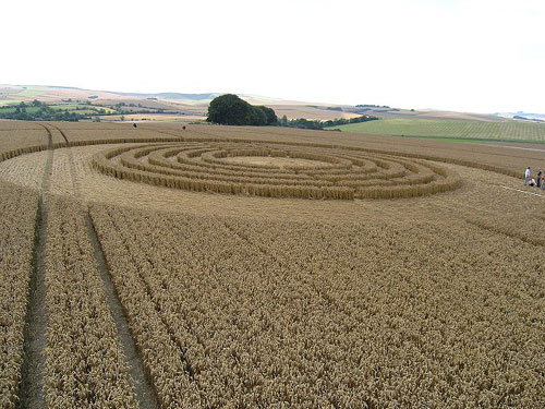 Avebury Stone Avenue, Wiltshire crop circle, aerial photo 15