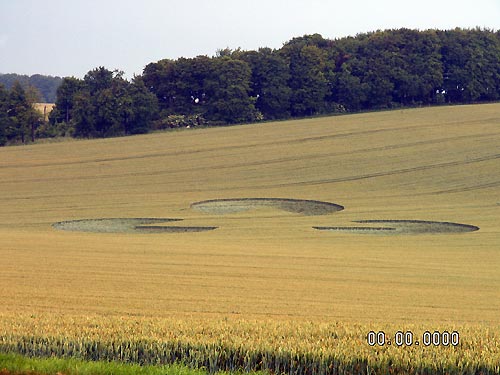 Crop Circle a Rockley Down, Wiltshire crop circle, aerial photo 2
